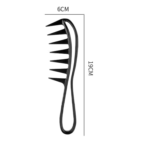 Dladhict 2Pcs Wide Tooth Comb for Wet Curly Wavy Thick Long Hair - Premium Plastic Grip for Wigs, Barber Salon - Large Shark Teeth Anti-Static Hair Combs for Men Women (Black, Grey) thumbnail 2