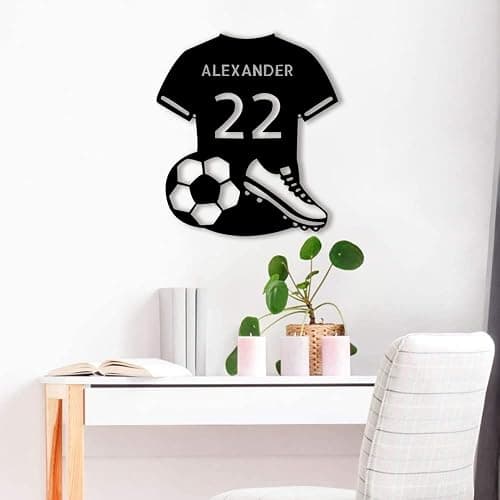 Personalized Soccer Jersey Neon Sign - USB-Powered Dimmable LED Soccer Signs for Bedroom Sports Decor, Party Bar, Christmas, and Birthday Gift thumbnail 6