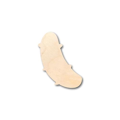 Unfinished Wood Pickle Shape Craft up to 46" DIY 10" / 3/4" - Image 1