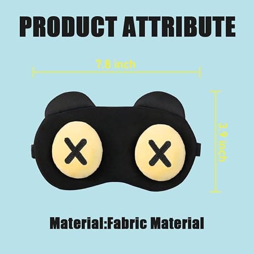 2PCS Cute Eye Mask for Sleeping - Soft Lightweight Eye Cover with Adjustable Strap, Funny Sleep Mask, Eyeshade Covers, Sleeping Mask for Women Men Travel Nap Blindfold Game thumbnail 7
