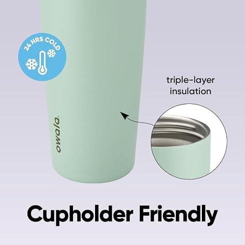 Owala FreeSip Sway - Stainless Steel - 30-oz. - Green (Eucalyptus) thumbnail 5
