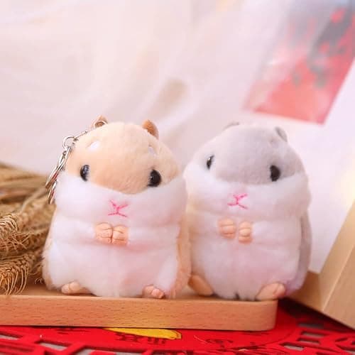 2 Pack Plush Hamster Keychain thumbnail 3