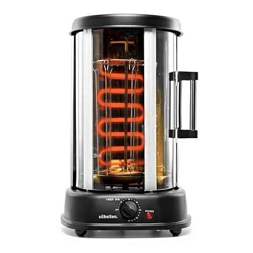 Schallen Electric 1500W 360° Rotating 21L Rotisserie Grill for Kebabs, Skewers and Roasts thumbnail 6
