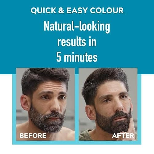 Just for men Moustache & Beard Dark Brown Dye, Eliminates Grey for a Thicker & Fuller Look M45 thumbnail 2