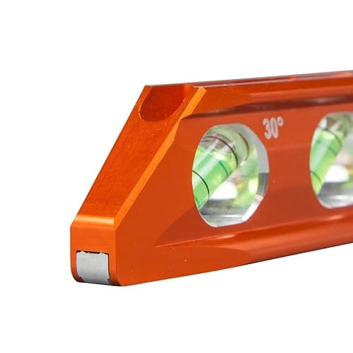 Klein Tools 935RB Torpedo Level, 8-Inch Billet Magnetic Level, 0/30/45/90 Degree Vials, V-Groove, Tapered Nose, High-Visibility Vial and Body thumbnail 13