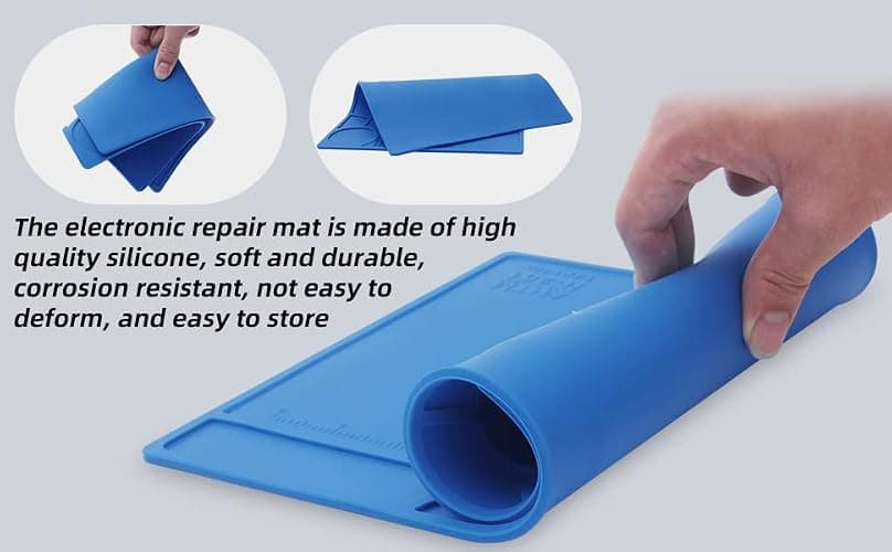 Hengtianmei Heat Insulation Silicone Repair Mat with Scale Ruler and Screw Position for Soldering Iron, Phone and Computer Repair Size: 14 x 10 Inches (H-201) thumbnail 6