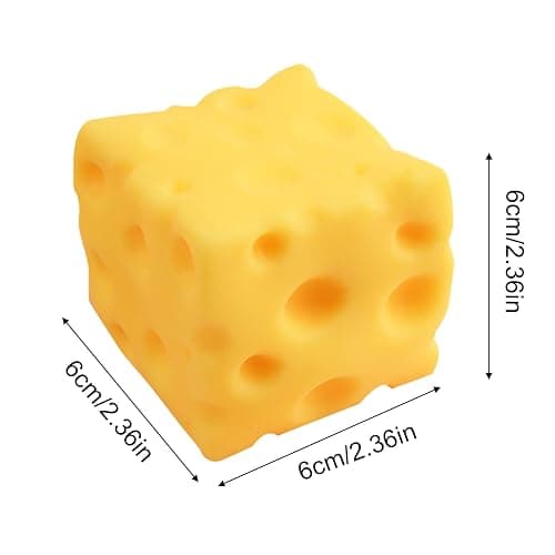 Käse Spielzeug Stressball, Käse Quetsch Spielzeug, Realistische Käseform Stressspielzeug, Sensorisches Quetschspielzeug In Käseform, Weiches, Neuartiges Kneifspielzeug, Für Kinder, Erwachsene thumbnail 5