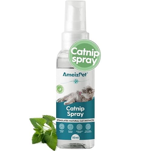 AmeizPet Catnip Spray for Cats, Cat Scratching Sprays, Transparent Cat & Kitten Behaviour Spray 50 ml (1.69 Oz) - Image 1