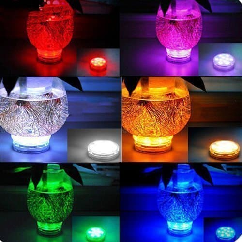 Qoolife Submersible LED Lights Remote Control Battery Powered, RGB Multi Color Changing Waterproof Light for Pool, Vase Base, Spa, Aquarium, Pond, Hot Tub, Decoration, Party, 2-Pack - 2-Pack thumbnail 6