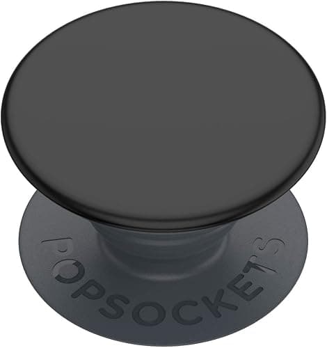 PopSockets: PopGrip Basic - Ausziehbarer Sockel und Griff für Smartphones und Tablets [Top Nicht Austauschbar] - Schwarz - Image 1