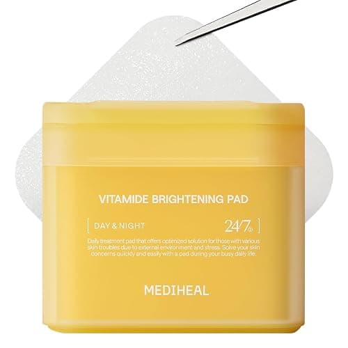 MEDIHEAL Toner Pads [Vitamide] - Radiance Boosting Pad for Clear, Illuminating Skin - Contains Niacinamide & Sea Buckthorn - Blemish Care, Skin Toning - Vegan Stretchable Fabric Pads (100 Count) - Image 1