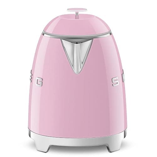 SMEG Mini 50's Retro Style 3 Cup Electric Kettle with Double Wall Anti Slip Base and Water Level Indicator (Pink) thumbnail 3