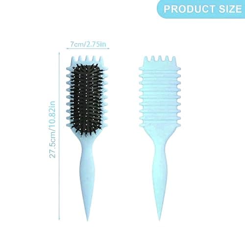 Curly Hair Brush Defining, curl brush, bounce curl，Curl Define Styling Brush for Curly Hair,Shaping and Styling Women's and Men Curls (#green, stripe) thumbnail 7