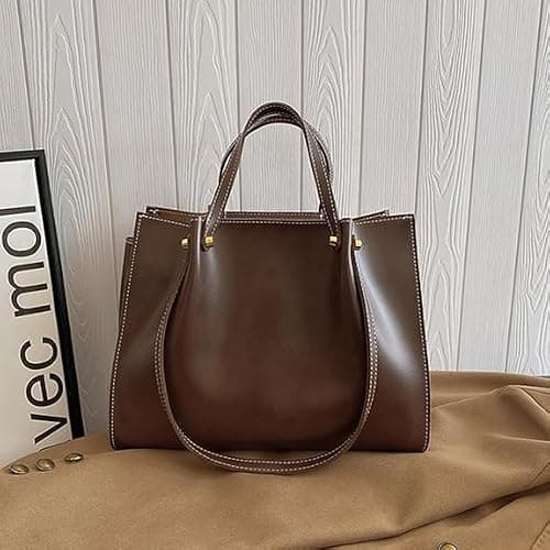 Shoulder Bag for Women with Multi-Pockets Underarm Bag PU Leather Zipper Closure Satchel Bag Solid thumbnail 7