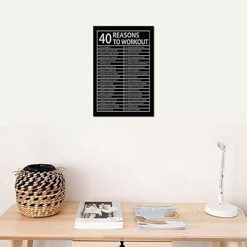 UCGAOIOQ Exercise Motivation Chart - 40 Reasons to Workout, Inspirational Poster for Beginners, Room Wall(Unframed,08x12inch(20x30cm)) thumbnail 4