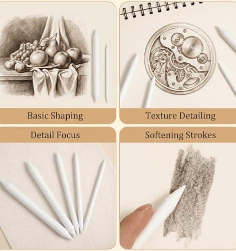 13 Pcs Blending Stumps for Drawing, Paper Blending Sticks Set, Soft Smudge Tool for Sketching, Shading Blending Drawing, Art Supplies for Students, Artists, Beginners Painting Creation thumbnail 7