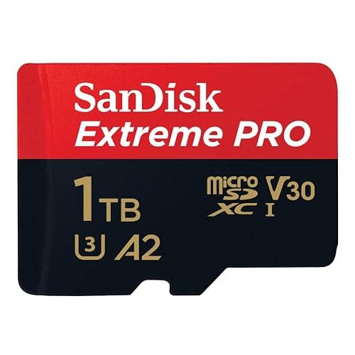 SanDisk Extreme PRO microSDXC UHS-I Memory Card 1 TB + Adapter & RescuePRO Deluxe (for Smartphones, Action Cameras or Drones, A2, Class 10, V30, U3, 200 MB/s Transfer) - Image 1