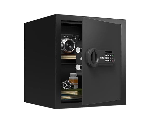 RPNB Deluxe Safe and Lock Box,Digital Keypad Safe Box,Steel Alloy Small Safes, Keypad Lock,Perfect for Home Office Hotel Business Jewelry Cash Use Storage,1.2 Cubic Feet - Image 1