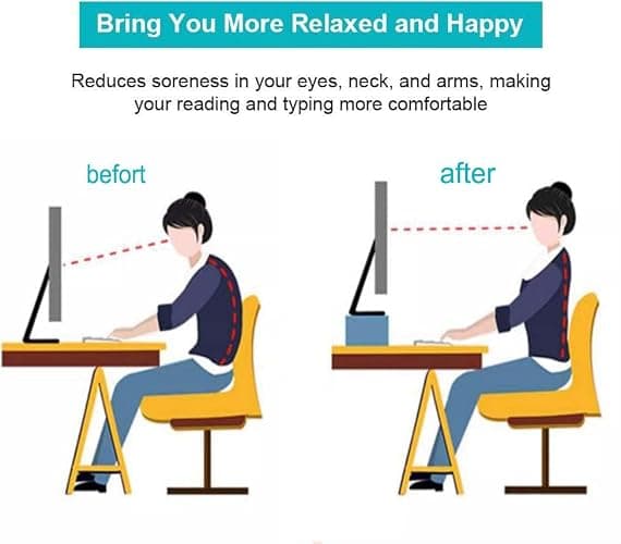 Wbeian Wood Monitor Stand Riser for Computer, Laptop Notebook, Printer Riser, iMac, PC, Ergonomic Home Office Desk Monitor Stand 19.6 Inch thumbnail 5