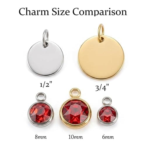 Personalized Engraved Charms for Jewelry – Custom Name Pendant | Silver, Gold, Rose Gold, Multiple Shapes thumbnail 8