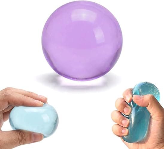2026 New Coconut Oil Stress Ball, Non-Sticky Slow Rising Squeeze Balls, Portable Desk Squishies for Relaxation and Focus,Dumpling Squishy Coconut Squeeze Stress Shapeable Ball (Purple) - Image 1