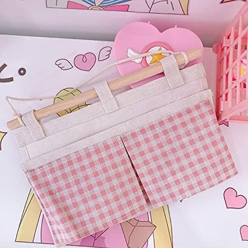 MBVBN Kawaii Stuff for Room Kawaii Organizer Kawaii Pink Room Decor Kawaii Wall Decor Kawaii Room Decor Pastel Kawaii Accessories for Room (Small,Pink) thumbnail 4