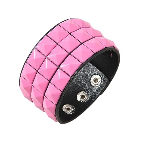 Scene Accessories Emo Bracelet Studded Dopamine Wristband for Women and Men Snap on Streetwear Party Essentials thumbnail 4