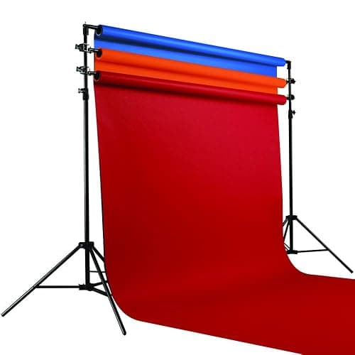 Savage Polevault Multiple Background Stand, 4 Crossbars Included for Multiple Backgrounds, Photo Backgrounds, Photography Accessories, Matte Black - Multi-pole mount - Image 1