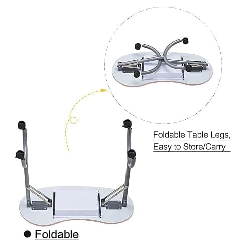 CHAOEEMY Portable Manicure Table，Folding Nail Desk for Teach with Large PP Plastic Drawer、LED-Light、Wrist Rest、Carry Bag for Home Manicure、spa Salon、professtional Nail Painting、Tattoo,Pink thumbnail 3
