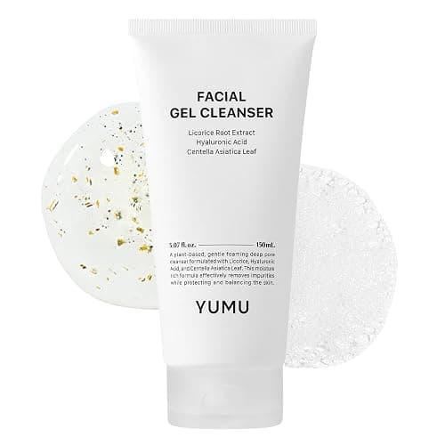 YUMU Licorice Deep Pore Facial Cleanser, for Double Cleansing, Centella Asiatica + Ceramide NP + Glycerin, Hydrating Gel Cleanser, Blackhead Remover, Korean Skincare (150ml/5.07 fl.oz.) - Image 1