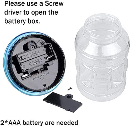 Large Piggy Banks for Adults, Digital Counting Money Jar, 1.8L Capacity Coin Counter Machine with LCD Counter, Change Jars for Saving for Boys, Designed for All US Coins (Blue) thumbnail 3