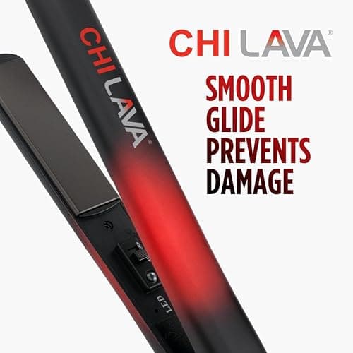 CHI Original Lava Ceramic Flat Iron, Hair Straightener For An Even & Smooth Finish, Lower Temperature, 11 Foot Cord For Convenience, 1" Iron thumbnail 6