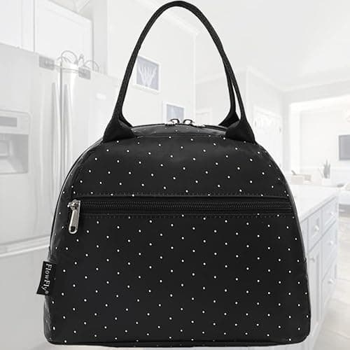 FlowFly Insulated Lunch Cooler Bag - Tote Bag Organizer for Women/Men, Dot thumbnail 2
