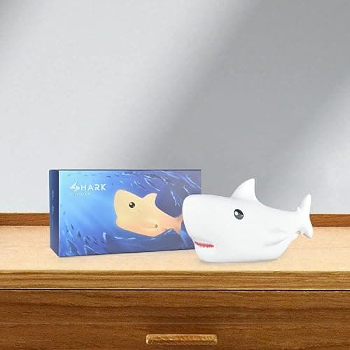 TriPro Shark Silicone Nursery Night Light Beach Room Decor Desk Lamp Bedroom Decorations thumbnail 8