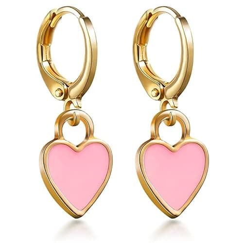 9 pairs /18 pairs, college style earrings, fashion personality Hypoallergenic Earrings for Girls smile heart star lightning and colorful pendant, make you look more vibrant, energetic, young thumbnail 5