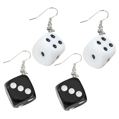 Holibanna Ohrringe Damen Punk Anhänger Hängende Ohrstecker Für Frauen Kreative Schwarze Und Weiße Ohrhänger Schmuck - Image 1