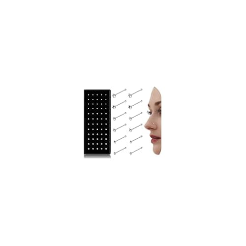 THUNARAZ Straight L Shaped Stainless Steel Nose Studs Rings Piercing Pin Body Jewelry 20G-22G 1.5mm 2mm 2.5mm thumbnail 2
