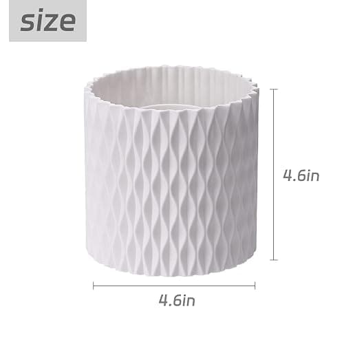 FYGAIN Makeup Brush Holder Organizer, 360° Rotating Multi-Functional Pen Holder for Desk, Spinning Multi-Purpose Desktop Stationary Organizer for Lipsticks, Comb, Beauty Tool - White thumbnail 3