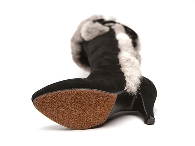 APHNUS Womens Boots Winter Fur Snow Tall Over The Knee Thigh High Boots thumbnail 3