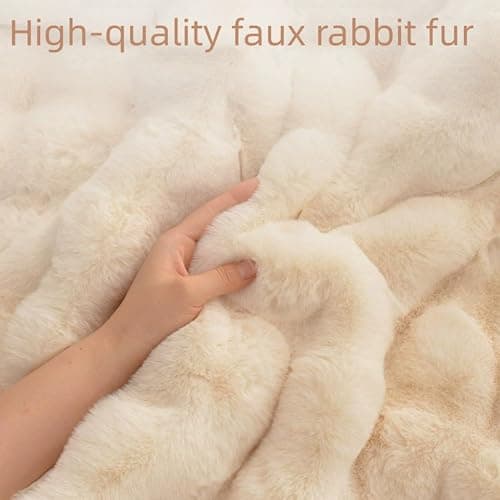 rlmiesy Faux Fur Round Rugs for Bedroom, Soft Plush Round Area Rug for Nursery, Shaggy Carpet for Living Room, Fluffy Circle Rugs Non Slip Carpet for Kids Room thumbnail 3