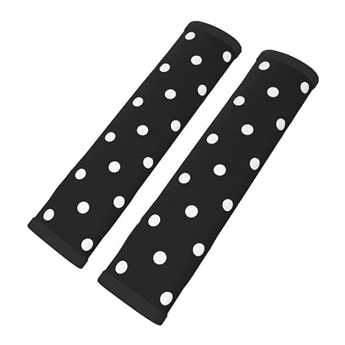 LDHUJDFK Car Seat Belt Cover 2 Pack Polka Dot Black and White Simple Pattern Seatbelt Strap Shoulder Pad Protector Universal Comfort for Car Bag Girls Boys Men Women - Image 1