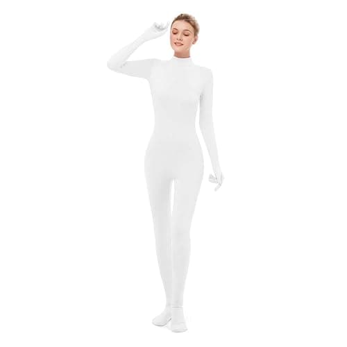 UINASH Long Sleeve Unitard Mock Turtleneck Full Body Spandex Footed Bodysuit Costume Jumpsuit Adult Unisex thumbnail 4