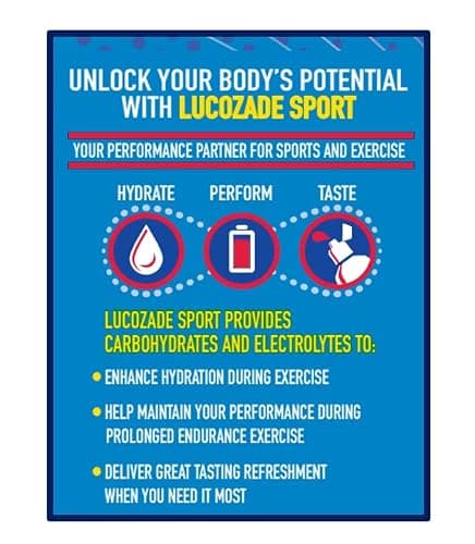 Lucozade Sport Body Fuel - Raspberry 4x500ml| Isotonic sports drink, with Electrolytes and Vitamin B3 | Still | Bursting with Flavour | Isotonic sports drink, Carbohydrates and electrolytes to fuel and hydrate, Vitamin B3, Still, Raspberry flavour thumbnail 6