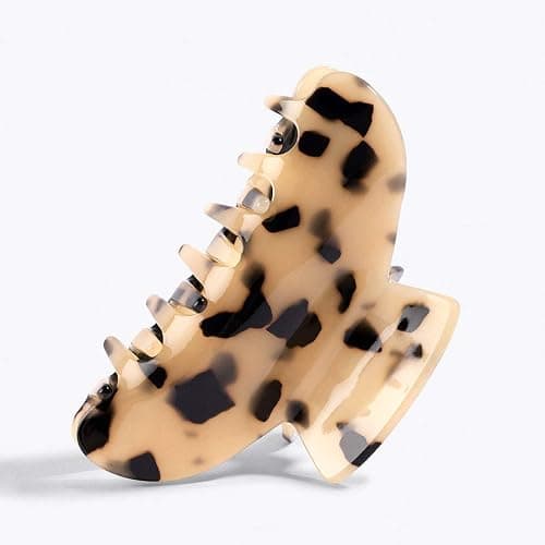 2PCS Hair Claw Banana Clips tortoise Barrettes Celluloid French Design Barrettes celluloid Leopard print Large Fashion Accessories for Women Girls thumbnail 5