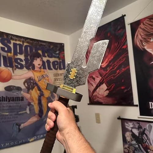 LuGlory Handcrafted Real Steel Sword - Authentic Anime Cosplay Weapon Fans thumbnail 2