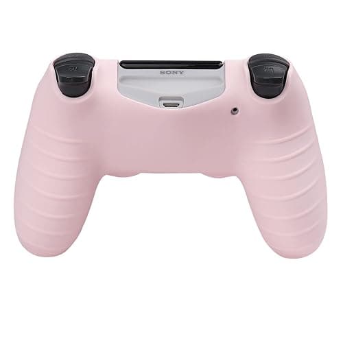 RALAN Pink Controller Skins for PS4, Silicone Controller Cover Skin Protector Compatible with PS4 Slim/PS4 Pro Controller (Pink Pro Thumb Grip x 6,Skull Cap Grip x 2)(Camouflage Pink+White Pink thumbnail 5