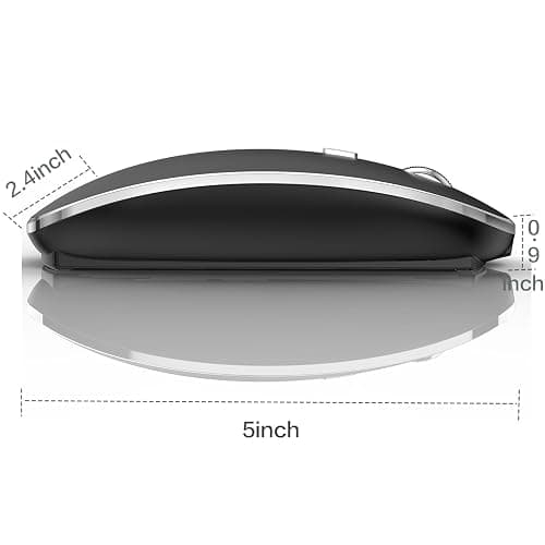 JETTA Wireless Mouse for MacBook Pro, MacBook Air, Laptop, PC - 1600 DPI, Rechargeable Battery, Skin-Friendly, Mute Click, Plug and Play thumbnail 5