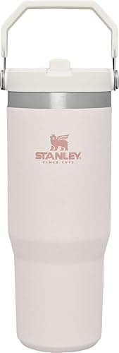 STANLEY IceFlow Flip Straw Tumbler with Handle 30 oz | Twist On Lid and Flip Up Straw | Leak Resistant Water Bottle | Insulated Stainless Steel |BPA-Free | Rose Quartz 1.0 - Image 1