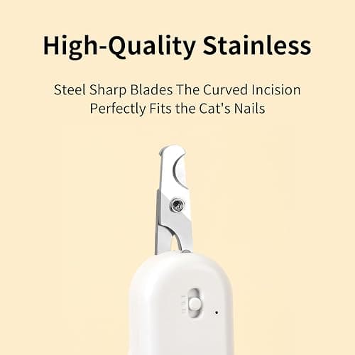 PAKEWAY Pet Nail Clipper with LED & -U-V Light, Cat Claw Trimmer with Ultra Bright LED Light for Nail Bloodline to Avoid Over Cutting, Sharp Angled Blade Grooming Tool for Dog Cat Rabbit Small Animals thumbnail 4