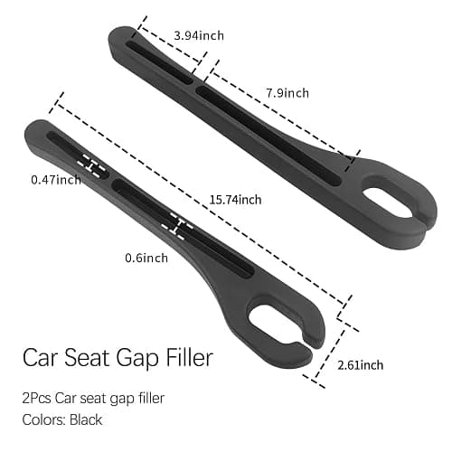 SSNNUU 2PCS Car Seat Gap Filler Organizer with Phone Holder,[Upgrade Version] Car Seat Gap Organizer for Prevent Falling,Essential Car Accessories Car Side Seat Gap Filler (Black) thumbnail 2